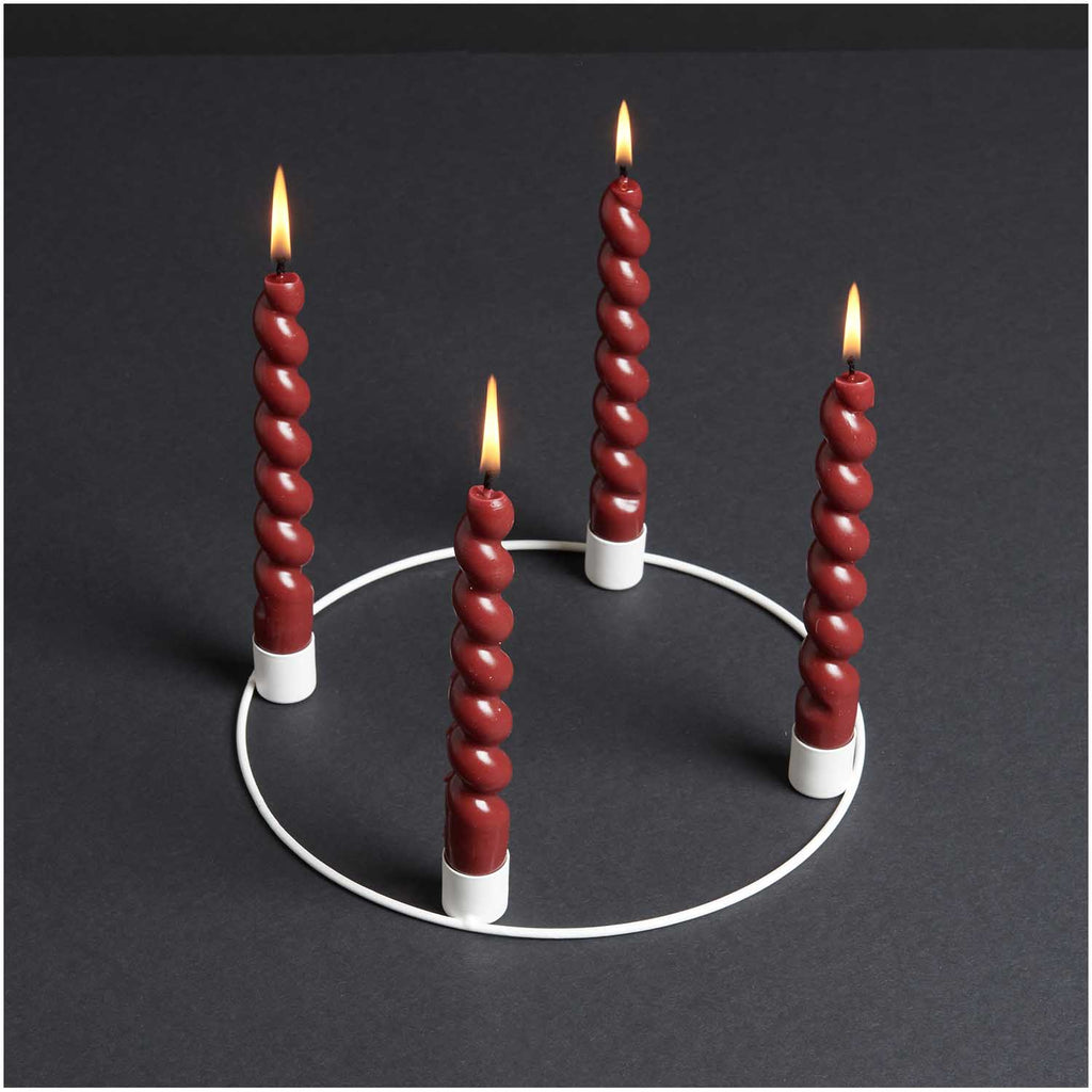 Adventskranz Metall schwarz Crystal and Sage
