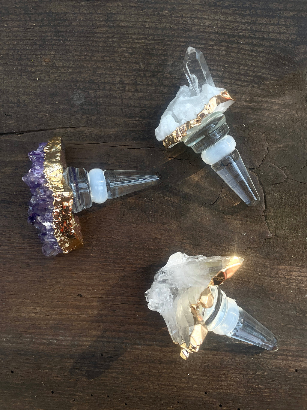 Edelstein Adventskalender mit 24 x Edelsteinschmuck und Wunschtext schwarz Crystal and Sage