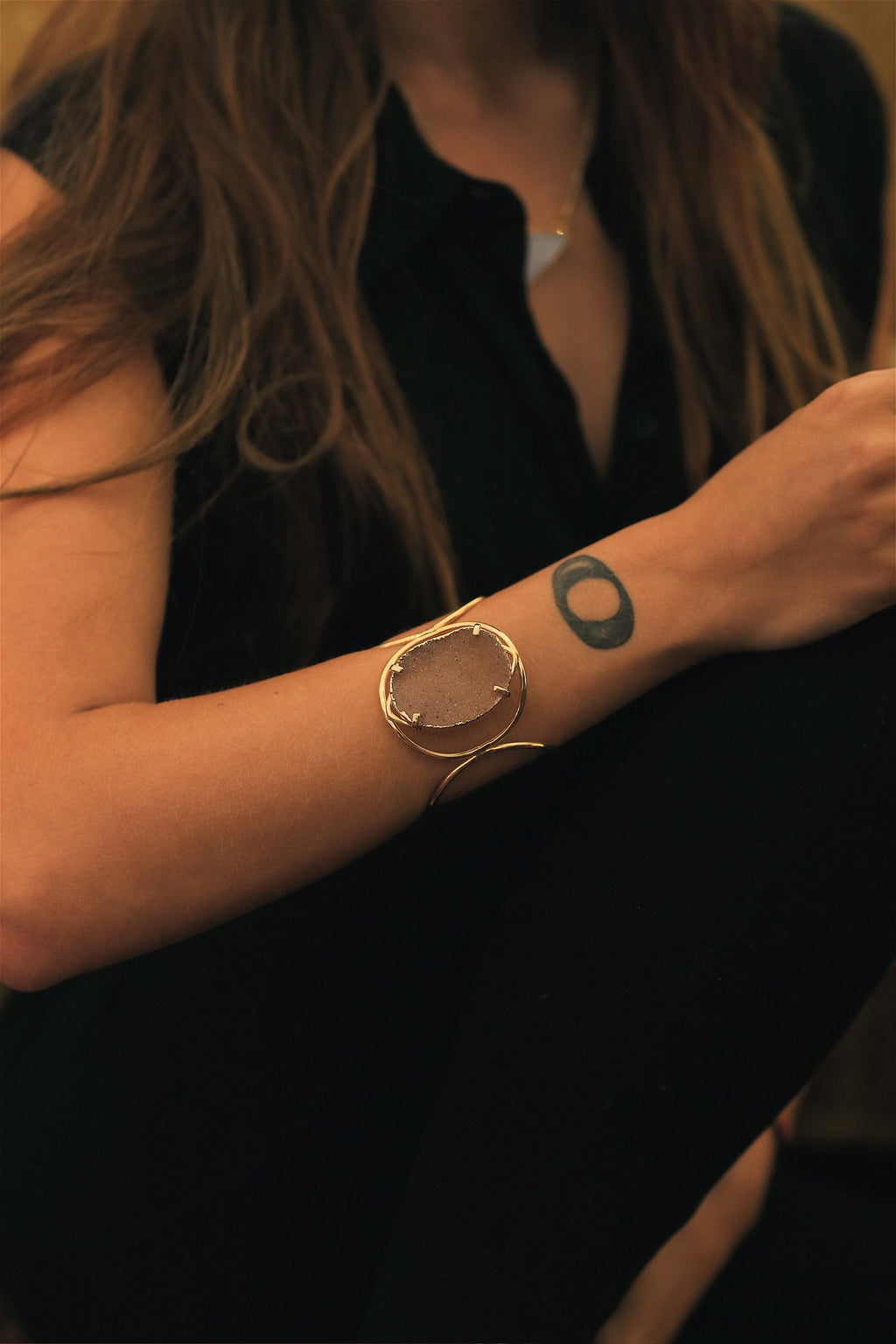 Achat-Armreif vergoldet Crystal and Sage Jewelry