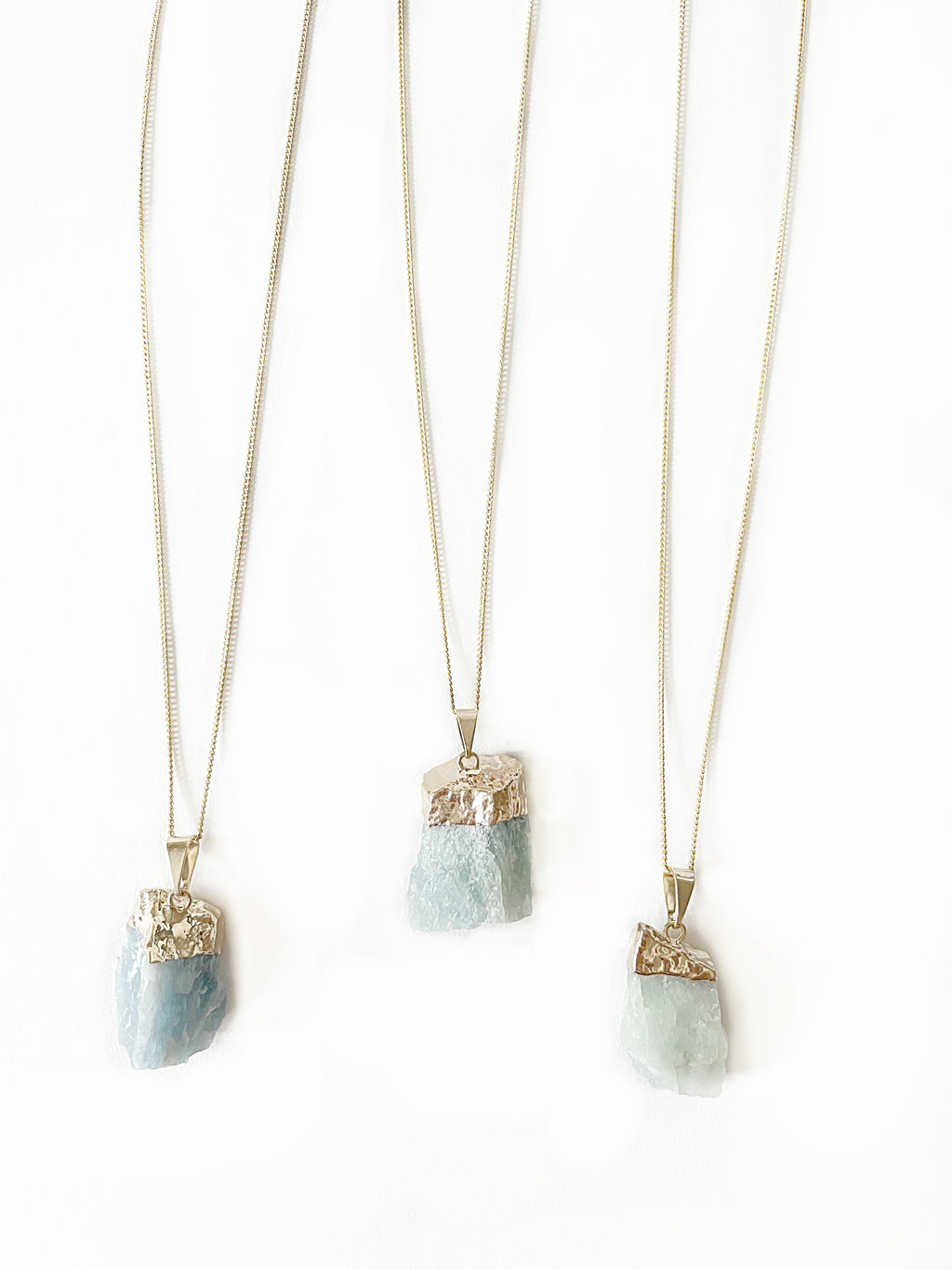 Aquamarin Halskette vergoldet Crystal and Sage