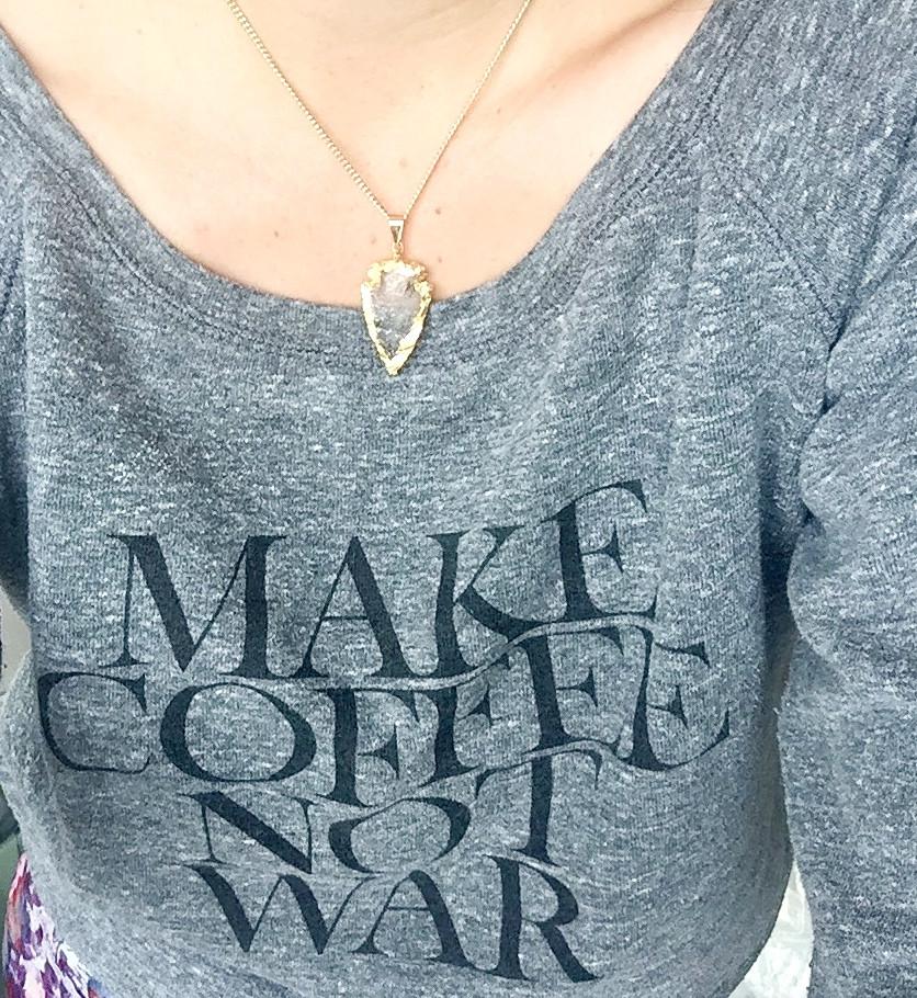 Bergkristallpfeil Halskette, vergoldet Crystal and Sage Jewelry