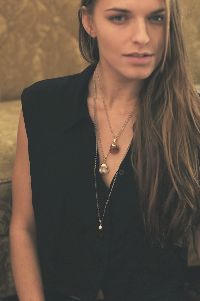 Karneol Halskette, vergoldet Crystal and Sage Jewelry