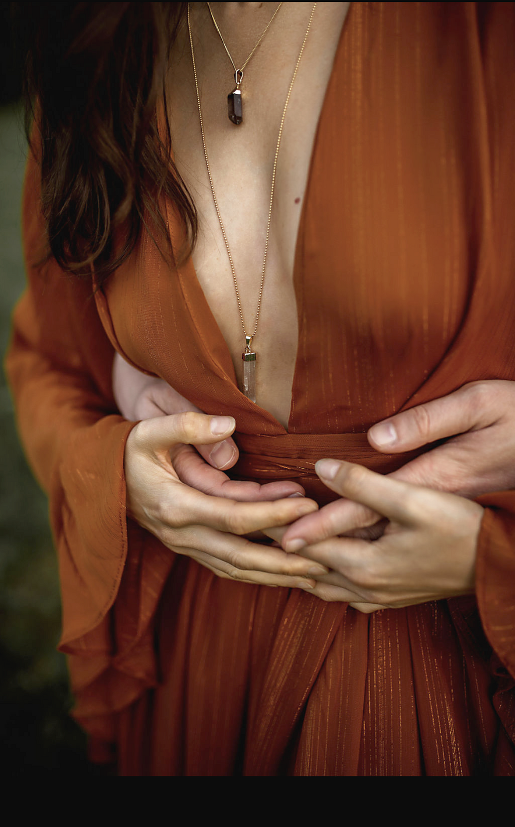 Rauchquarz Halskette rau, versilbert Crystal and Sage Jewelry