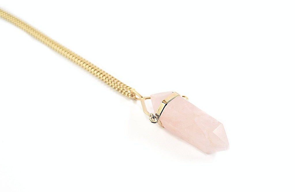 Rosenquarzpendel Halskette Crystal and Sage Jewelry