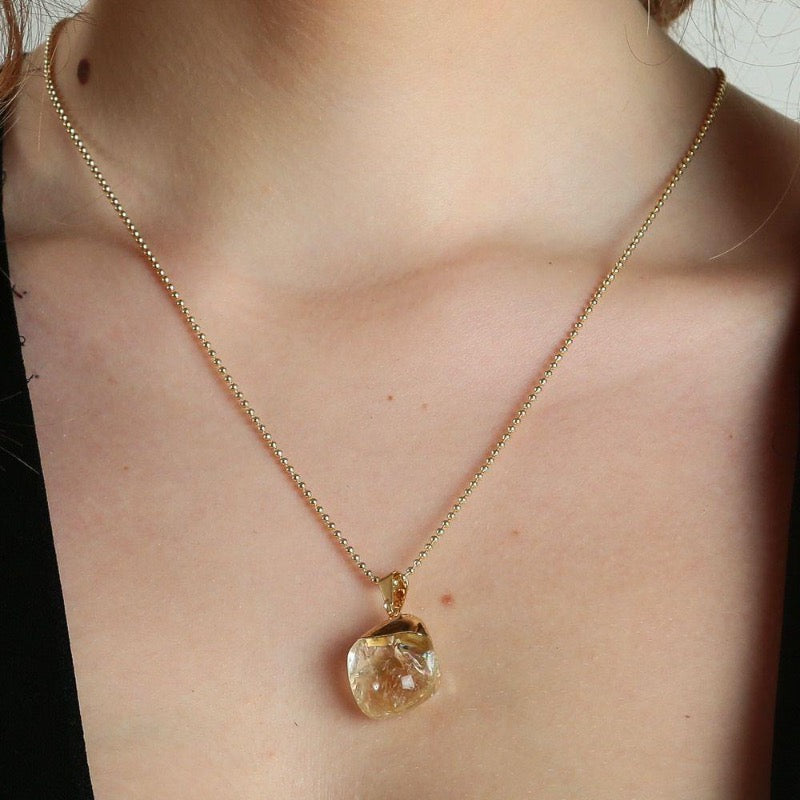 Zitrin Halskette, vergoldet Crystal and Sage Jewelry