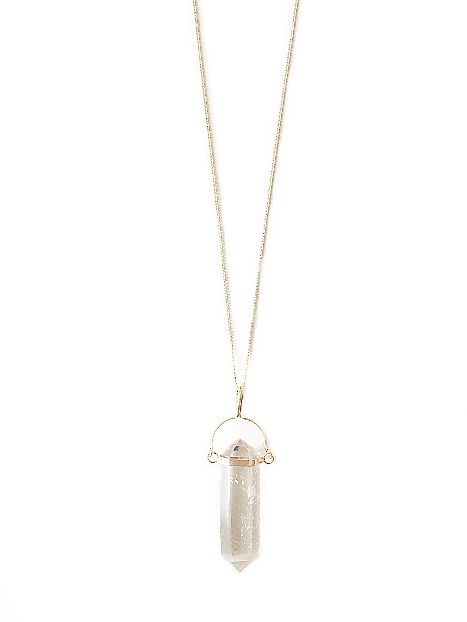 Pendulum Rocks Rock Crystal Pendulum Necklace by Crystal and Sage
