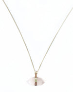 Rosenquarz Diamond Halskette vergoldet Crystal and Sage Jewelry