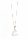 Bergkristall Dreieck Halskette gold filled 18 Karat Crystal and Sage Jewelry