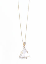 Bergkristall Dreieck Halskette gold filled 18 Karat Crystal and Sage Jewelry