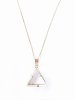 Bergkristall Dreieck Halskette gold filled 18 Karat Crystal and Sage Jewelry