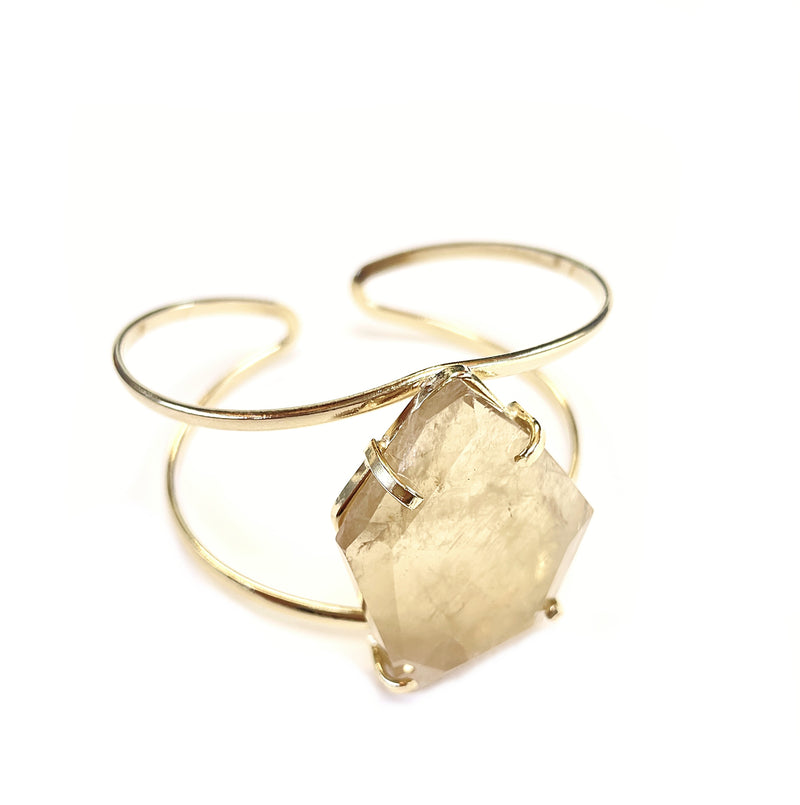 Zitrin Armreif vergoldet Crystal and Sage Jewelry