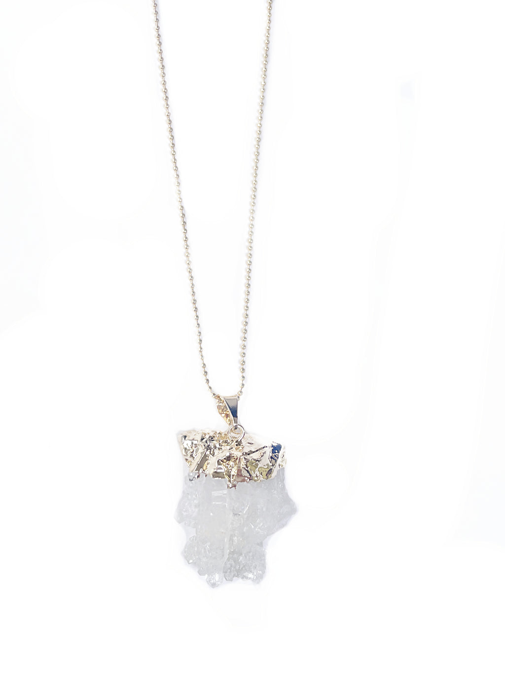 Bergkristall Cluster Halskette vergoldet Crystal and Sage Jewelry