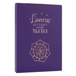 Yoga Buch in Geschenkbox mit Blume des Lebens und Mantra Om mit Lesezeichen, Stiftehalter und 3 Büroklammern Crystal and Sage