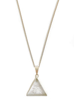 Bergkristall Halskette als Dreieck, vergoldet und versilbert Crystal and Sage Jewelry