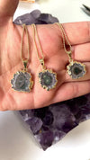 Amethyst stalactite necklace gold plated