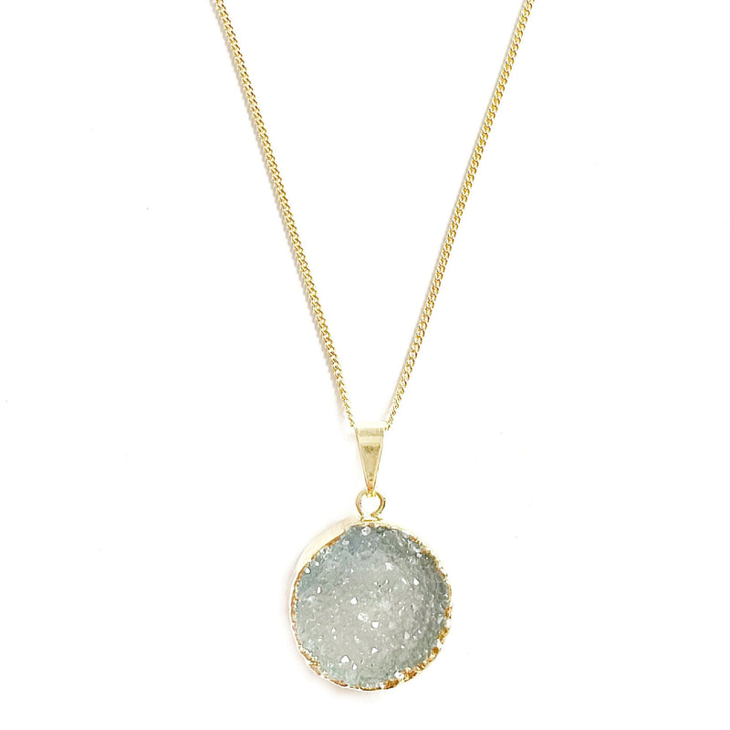 Achat Halskette in Kreisform, vergoldet Crystal and Sage Jewelry