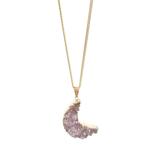 Achat Mond Halskette vergoldet Crystal and Sage Jewelry