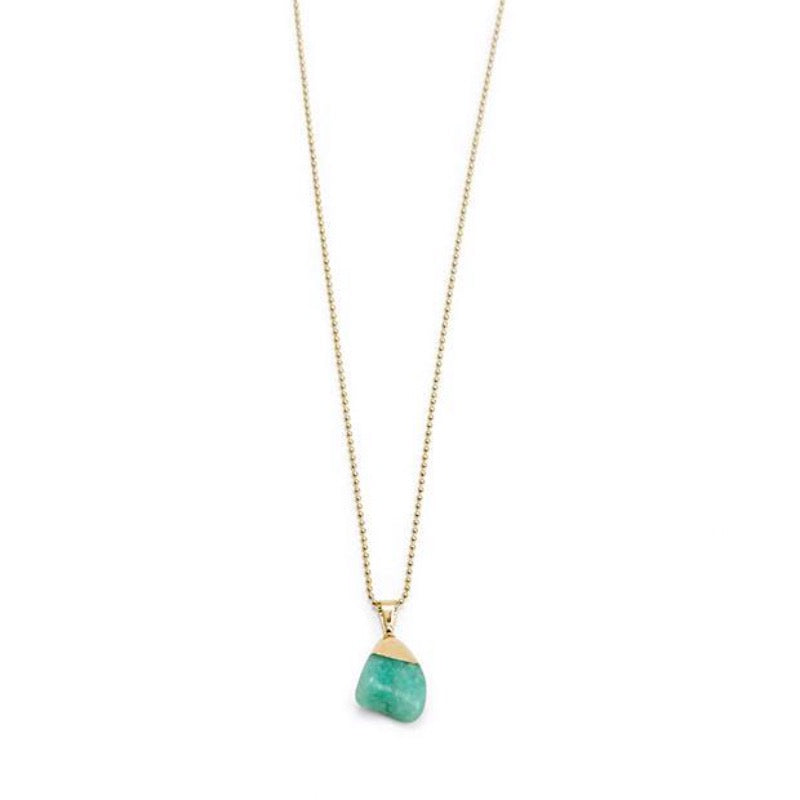 Ava - Amazonit-Halskette, vergoldet Crystal and Sage Jewelry