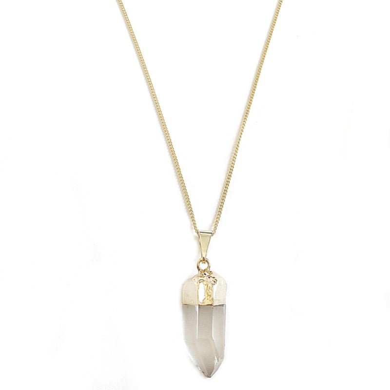 Bergkristall Halskette Elv vergoldet Crystal and Sage Jewelry
