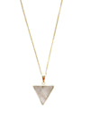 Bergkristall Halskette als Dreieck, vergoldet Crystal and Sage Jewelry
