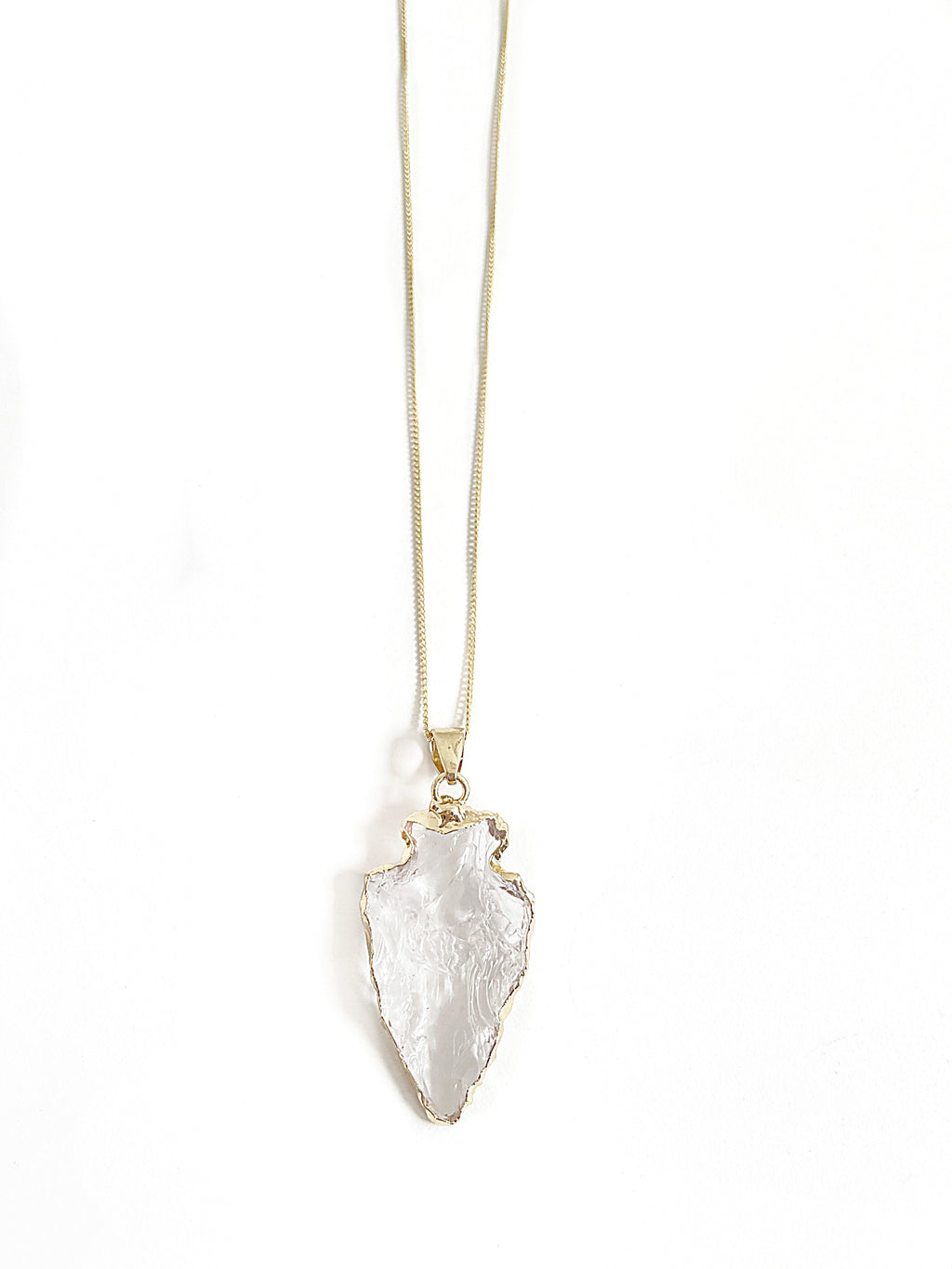 Bergkristallpfeil Halskette, vergoldet Crystal and Sage Jewelry