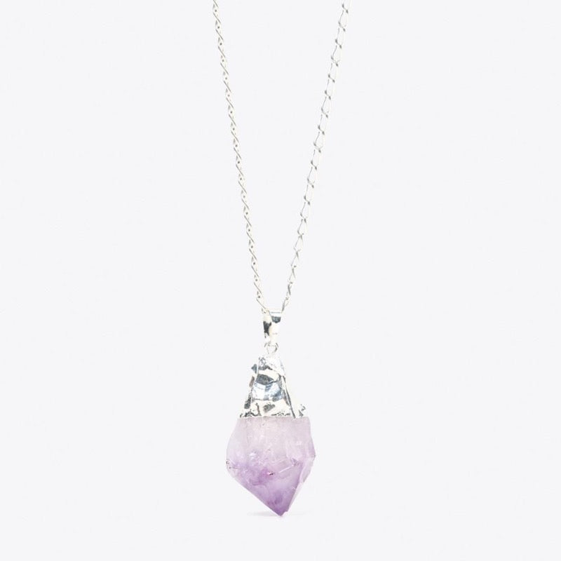 Drop - versilberte Amethyst Halskette Crystal and Sage Jewelry