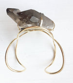 Rauchquarz-Armreif vergoldet Crystal and Sage Jewelry