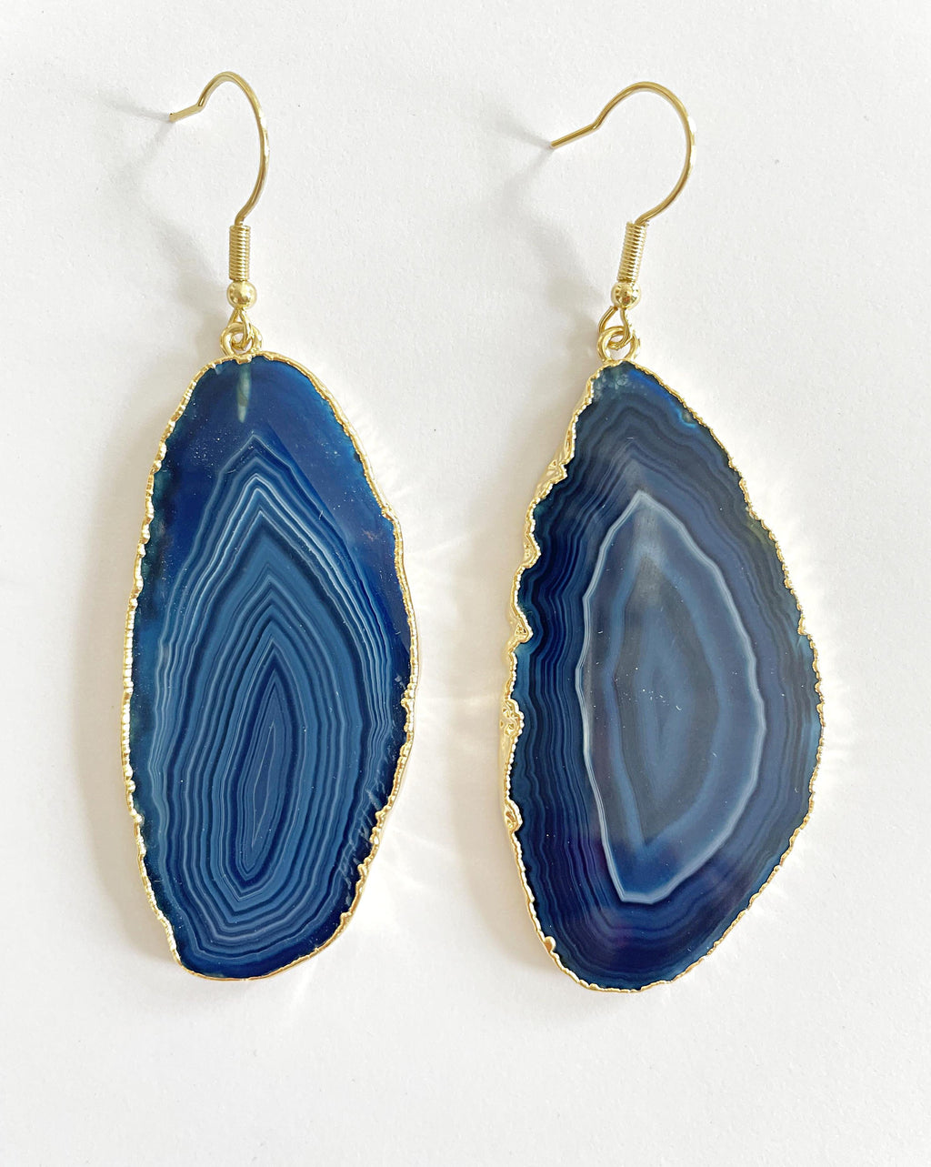 Sweet Life - vergoldete Achat Ohrringe, blau Crystal and Sage Jewelry