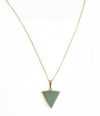 Aventurin Halskette in Dreiecksform vergoldet Crystal and Sage Jewelry