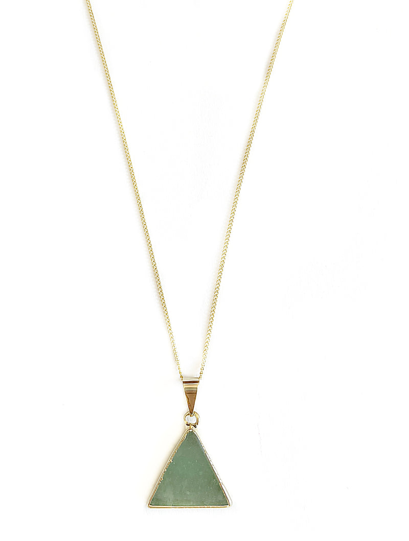 Aventurin Dreiecks-Halskette vergoldet Crystal and Sage Jewelry