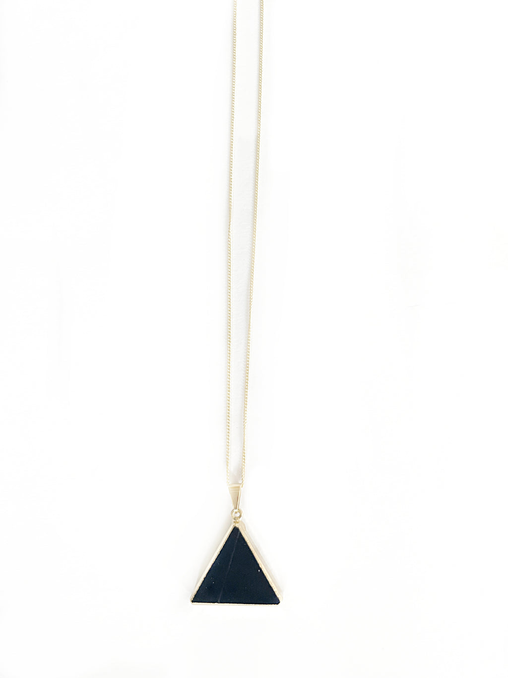 Obsidian Dreieck Halskette vergoldet Crystal and Sage 