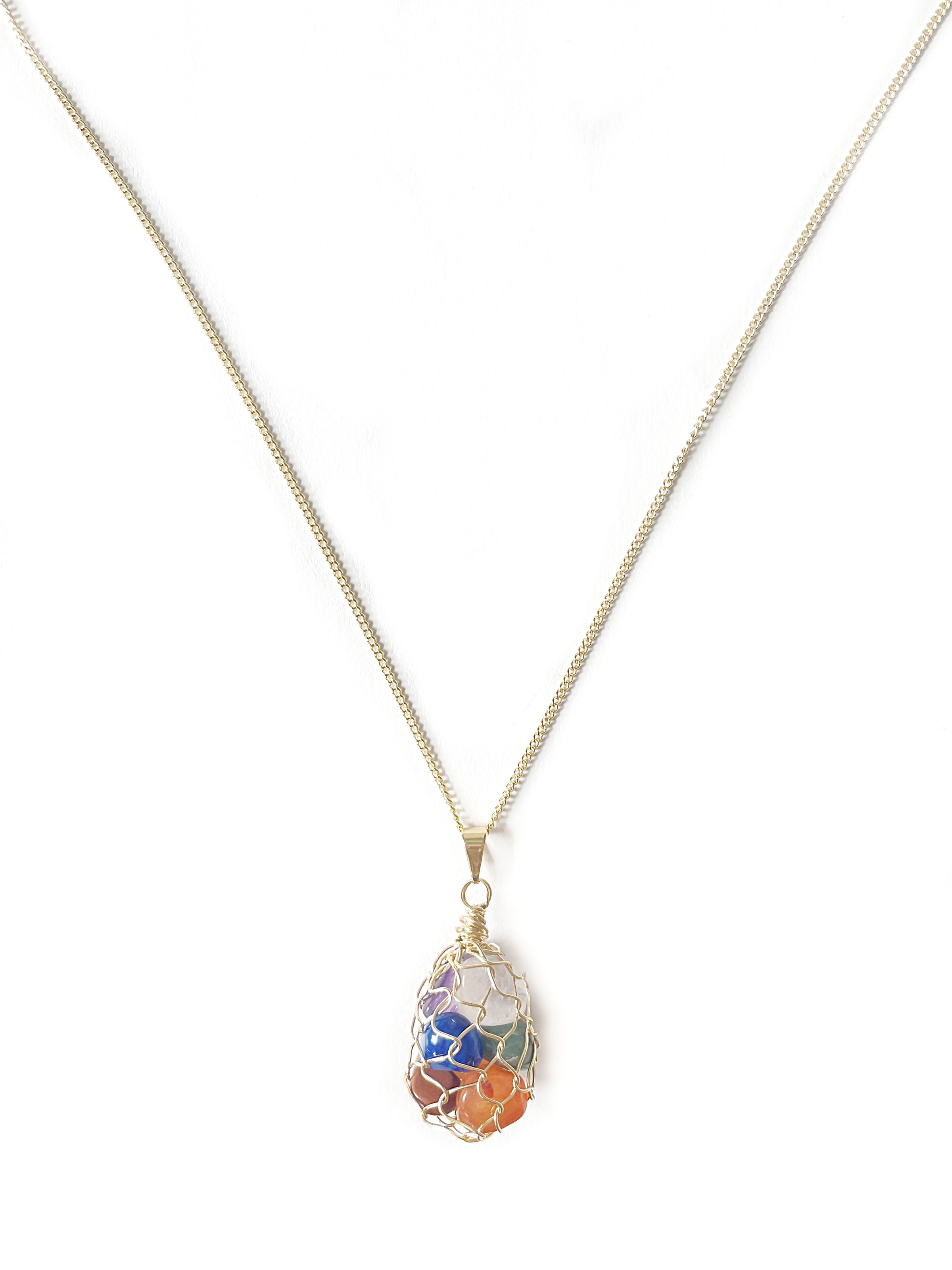 Chakra Reiki Halskette gold oder silber – Crystal and Sage