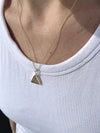 Zitrin Dreieck Halskette aufrecht vergoldet Crystal and Sage Jewelry