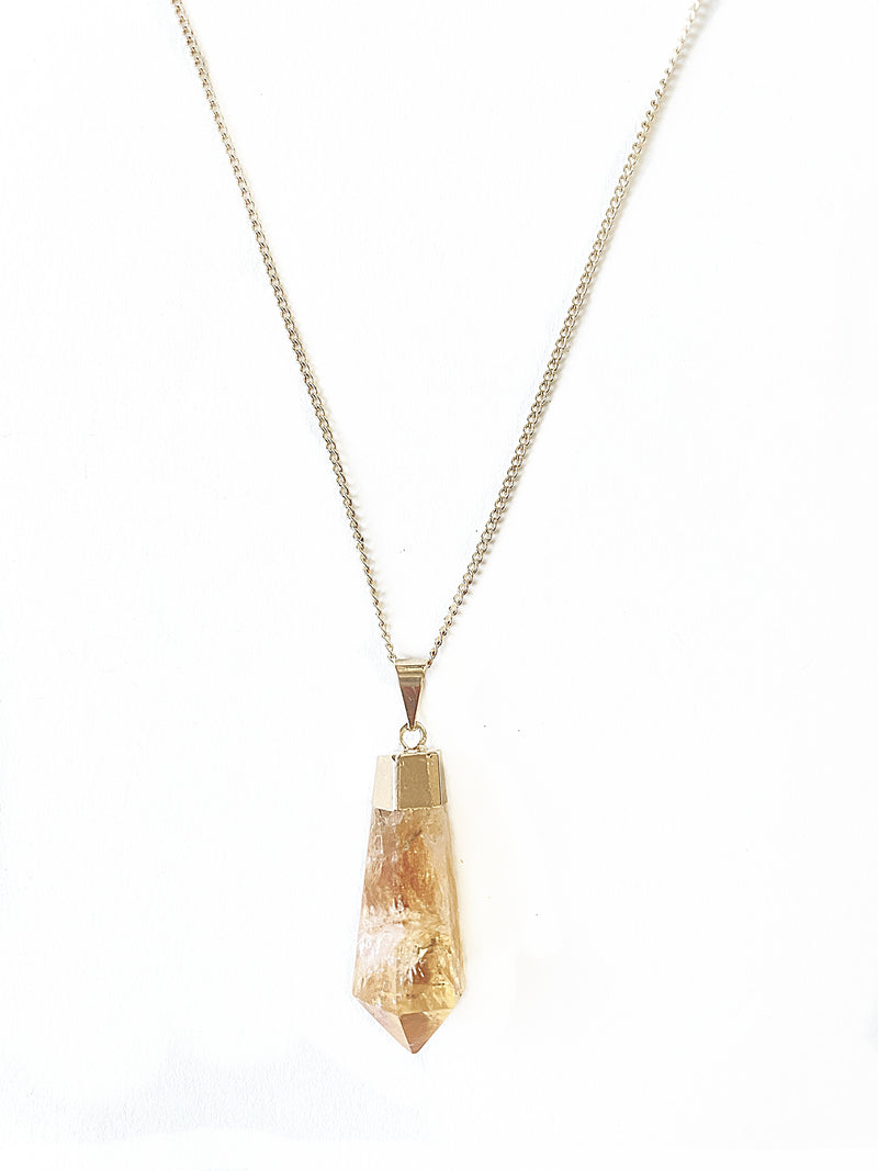 Zitrin Halskette vergoldet Crystal and Sage Jewelry